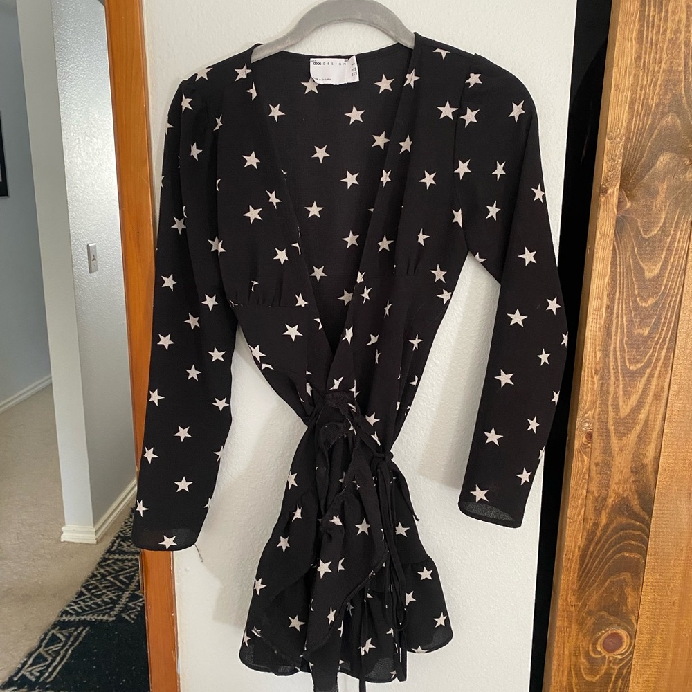 ASOS Black Star Print Dress